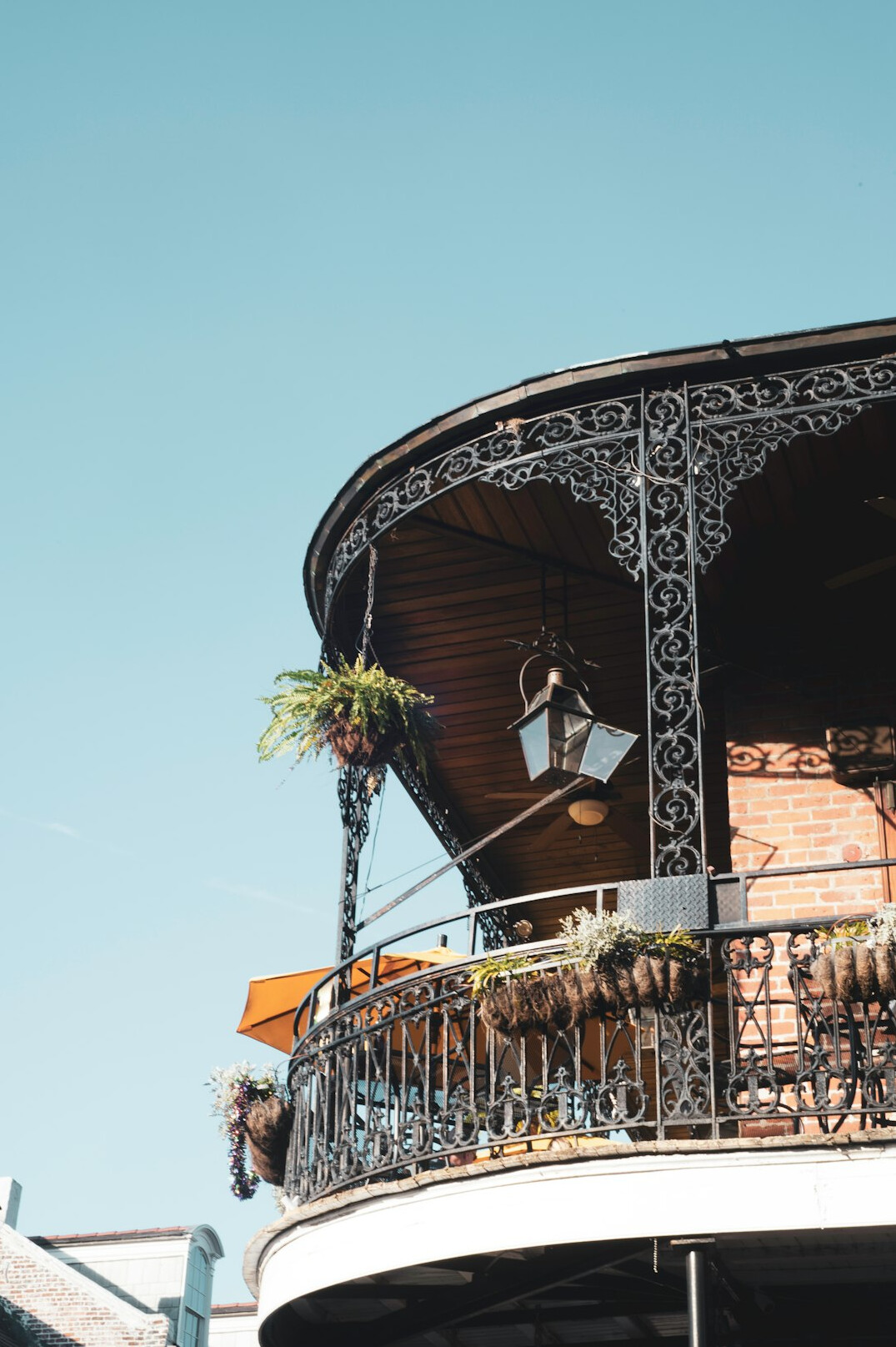 Woman reading a book on a sunny balcony